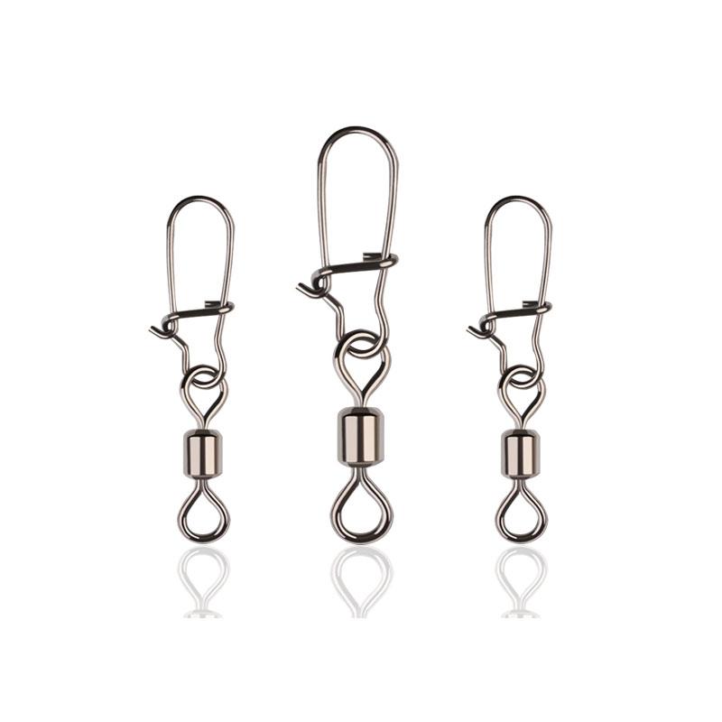 不锈钢强拉力海钓船钓路亚旋转别针连接器8字环渔具配件一包50枚
