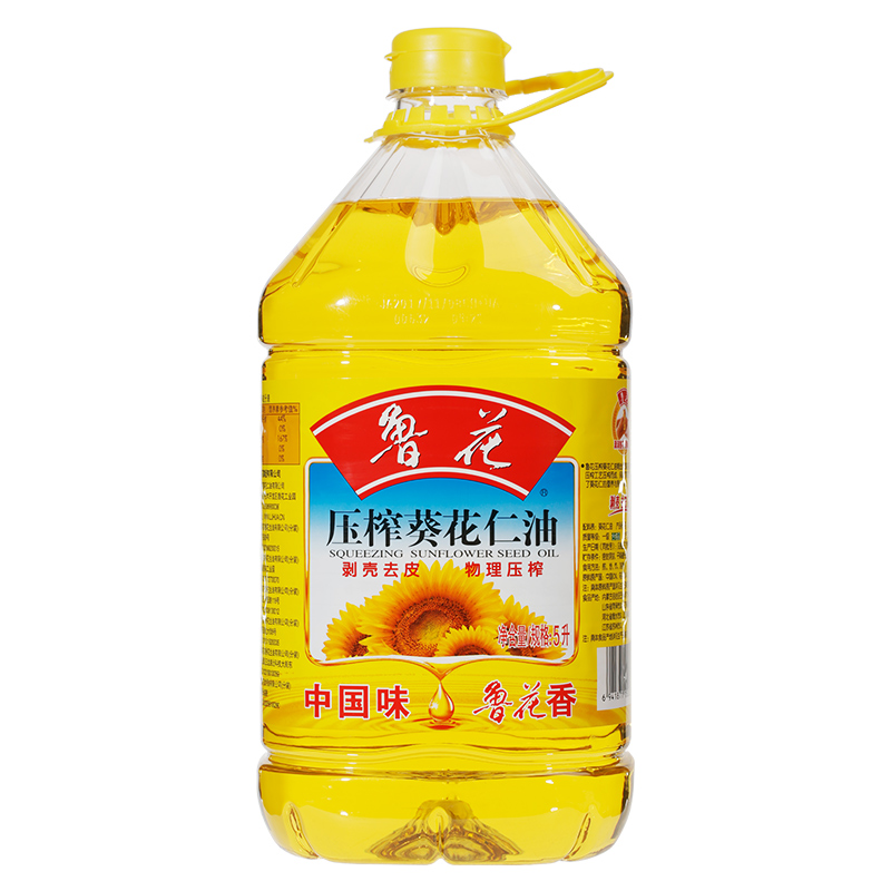 鲁花一级葵花仁油5L大桶装炒菜特香健康精选天然优质纯正葵花籽油