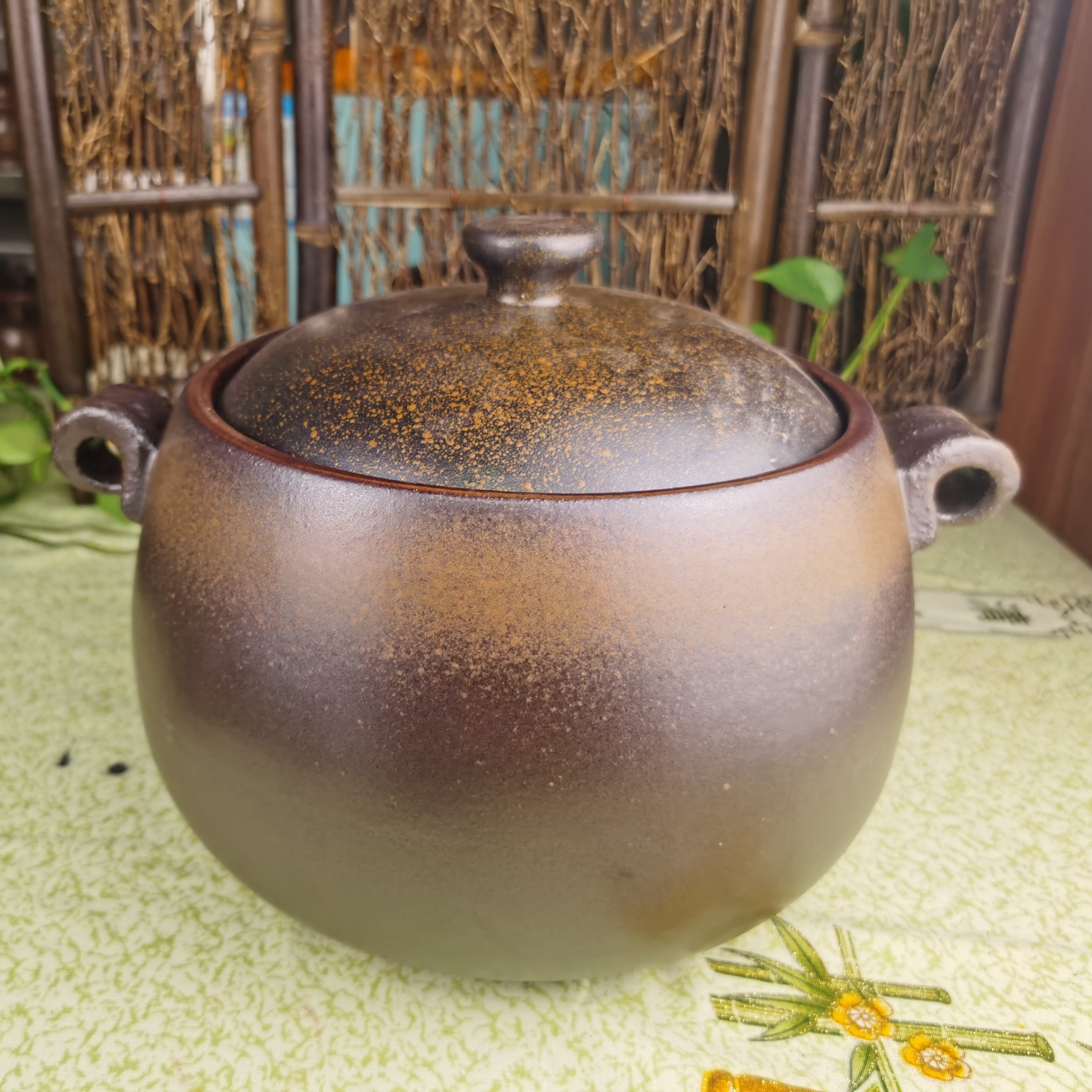 砂锅煲汤钦州坭兴陶沙锅炖锅明火炒锅泥兴汤锅大容量4升