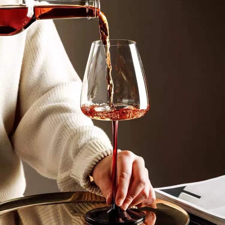利利家家用红杆香槟杯高脚红酒杯红酒醒酒器