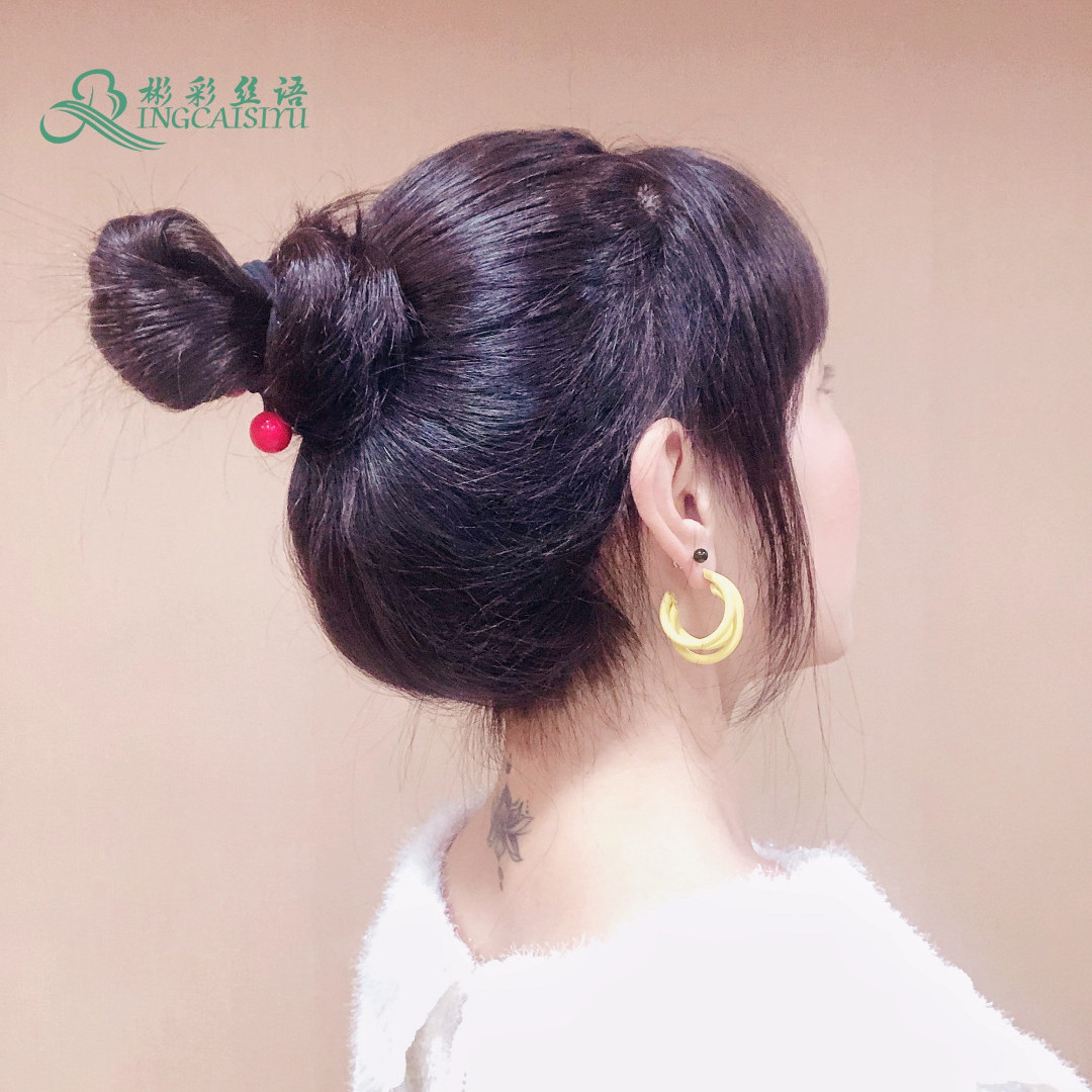 [过肩长发]任意烫染定制手工纯真发气质假发栗棕色自然色调节