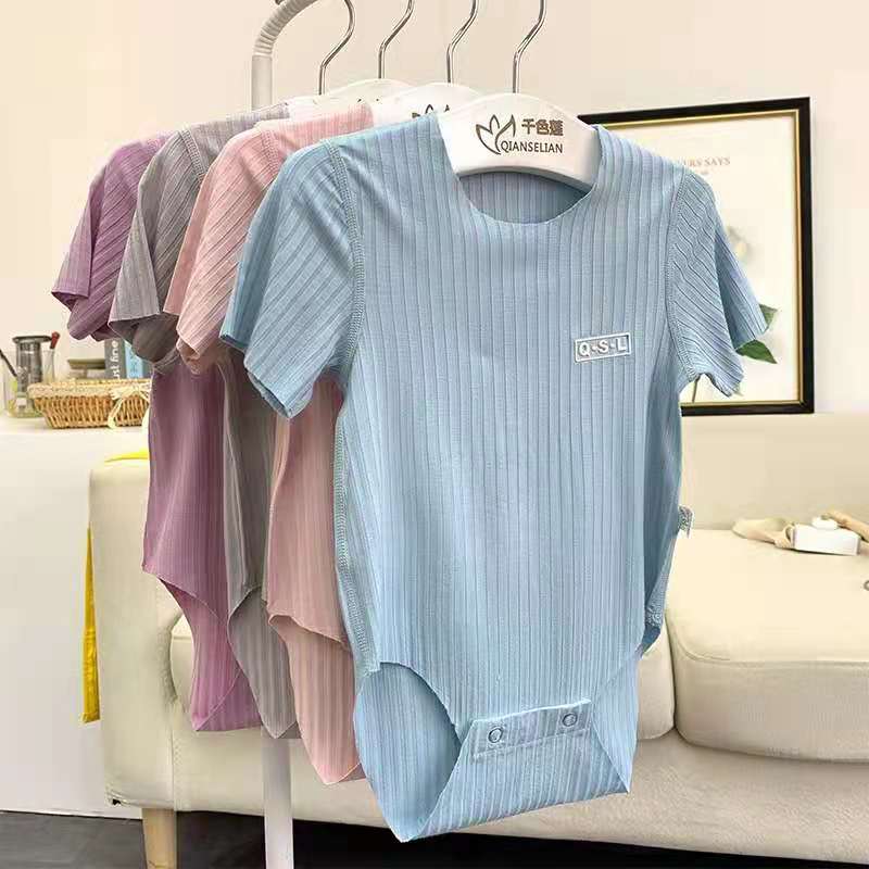 8826宝宝随心裁坑条三角衣短袖婴儿小霞童装工厂店半袖薄款外出