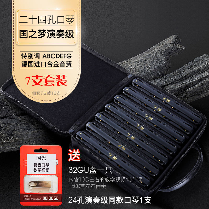 国光24孔国之梦演奏级7调/12调套装口琴