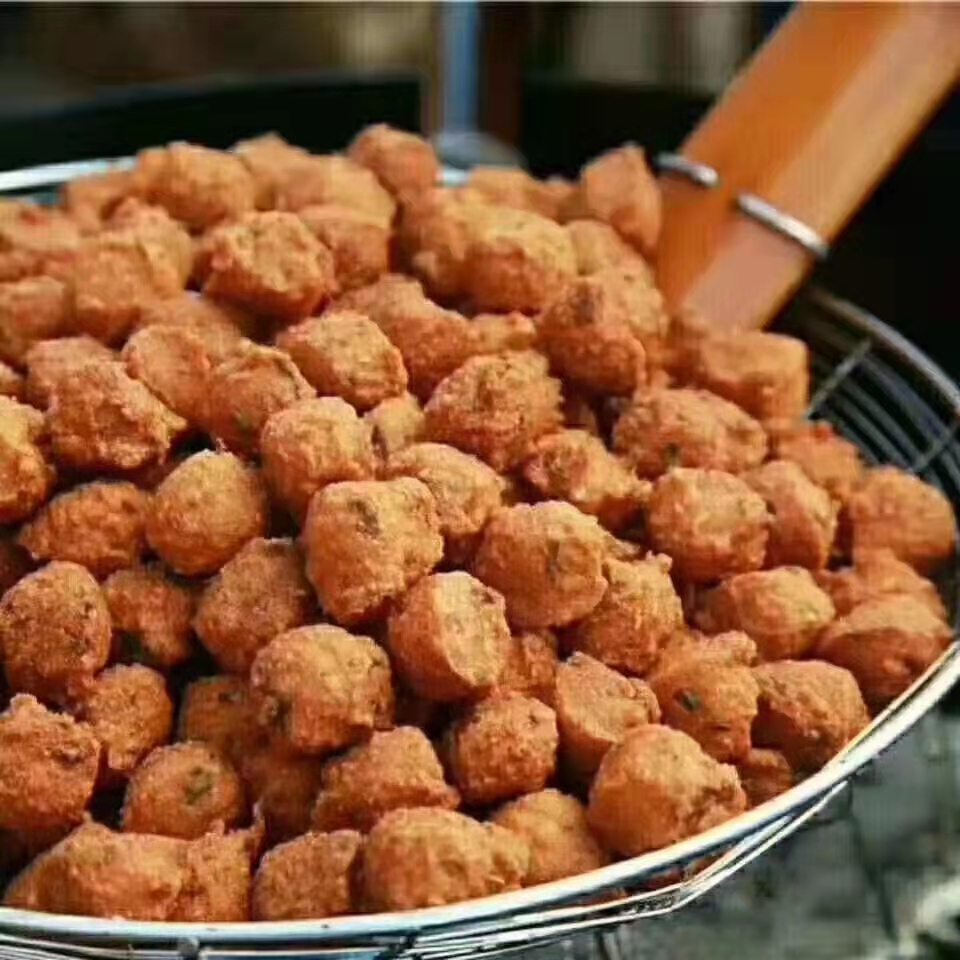 固始正宗新鲜手工绿豆丸子现炸绿豆圆子萝卜圆子火锅配菜食材