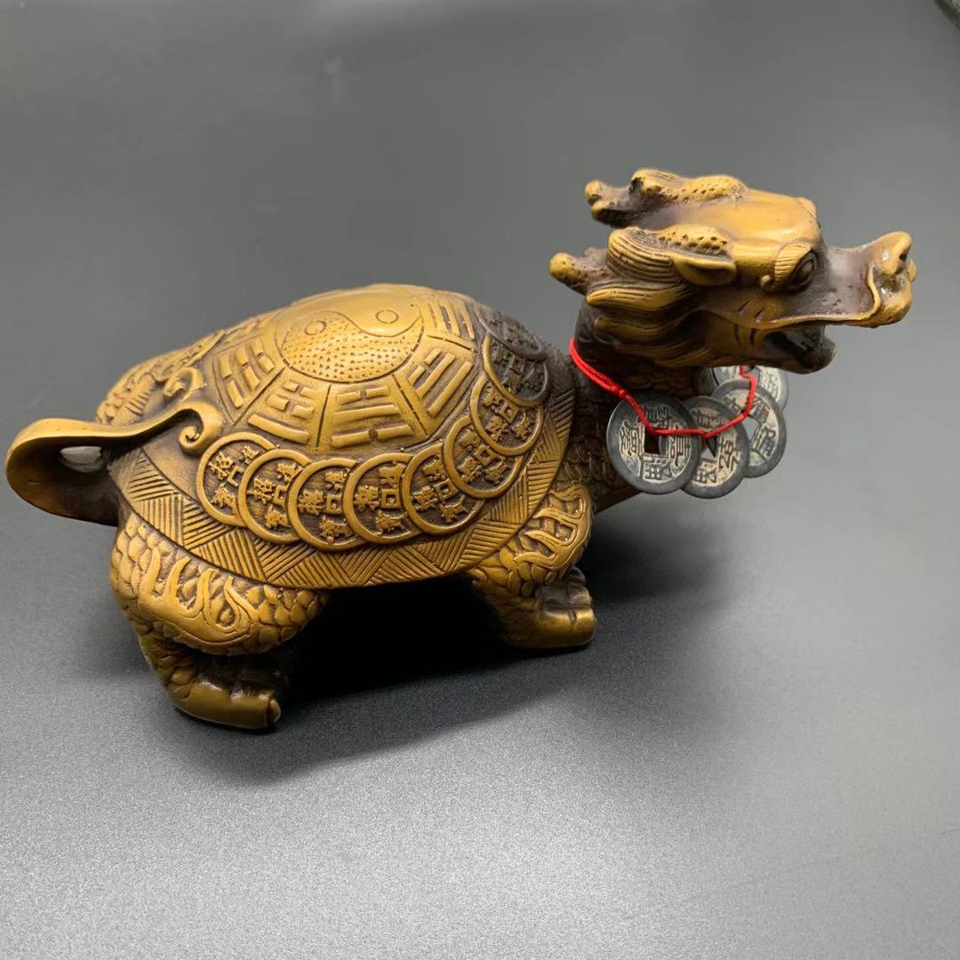    黄铜     龙龟 办公室 家居摆件