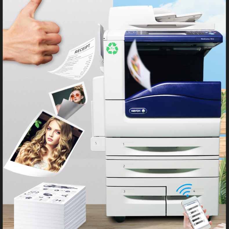 施乐C2265彩色激光A4A3复印机打印机7855 彩色图文办公再制造机器