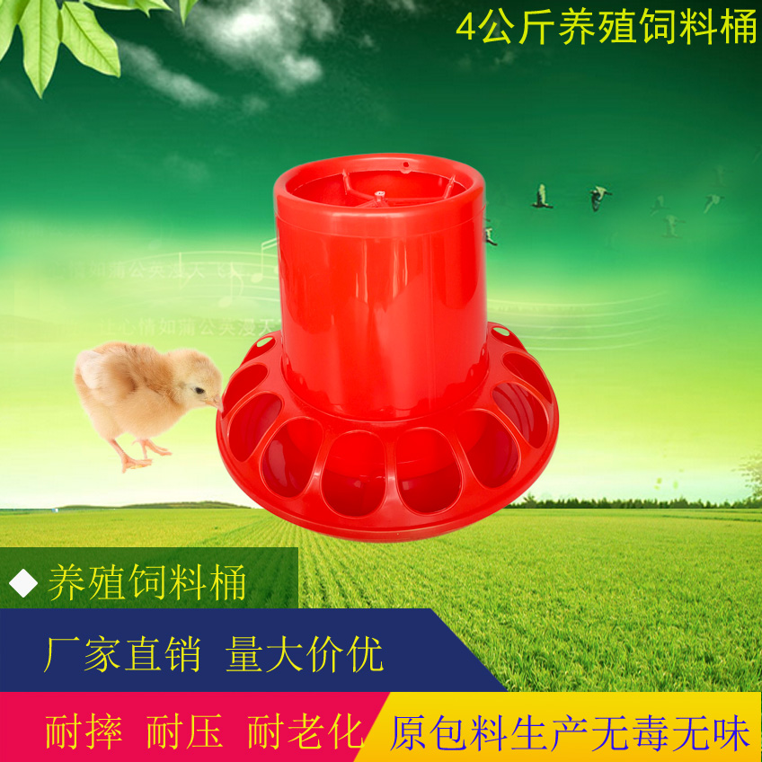 天永鸣鸡用料槽食槽鸡料桶料筒小鸡喂食育雏用雏鸡鸭鹅4公斤料桶