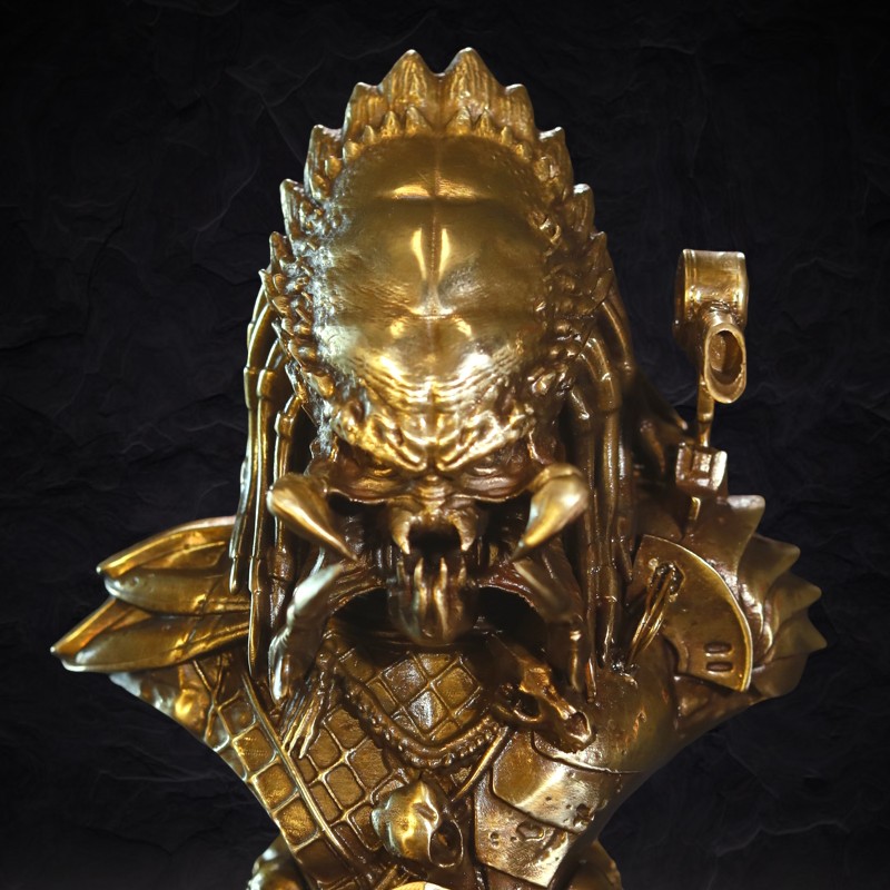 铁血战士胸像avp异形墨生雕像铜摆件工艺品手办玩偶潮流玩具铜