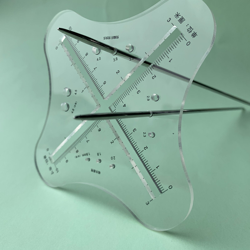 Meridian/子午线测量手工编织毛线小样密度尺编织工具测针器