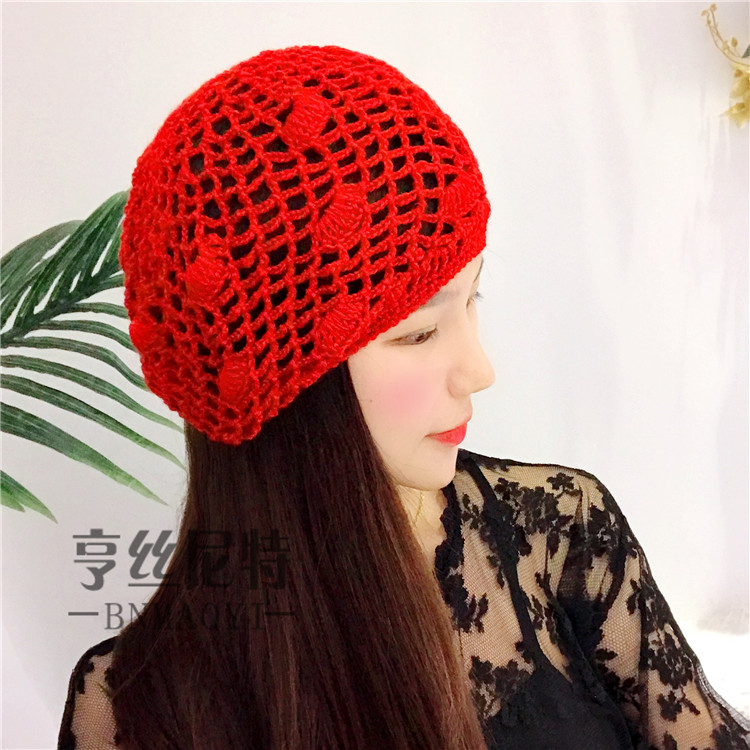 四季帽杨丽坤同款韩版潮可爱毛线帽针织帽