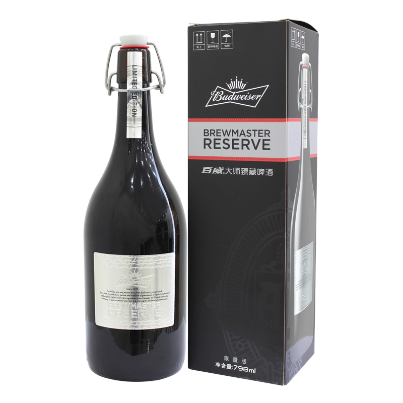 日期超新鲜百威（Budweiser）精酿大师臻藏啤酒798ml 酒水节