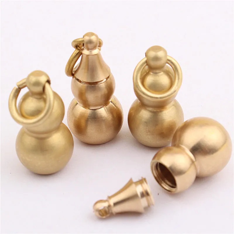 纯黄铜空心实心铜葫芦钥匙扣挂件男女礼物礼品饰品