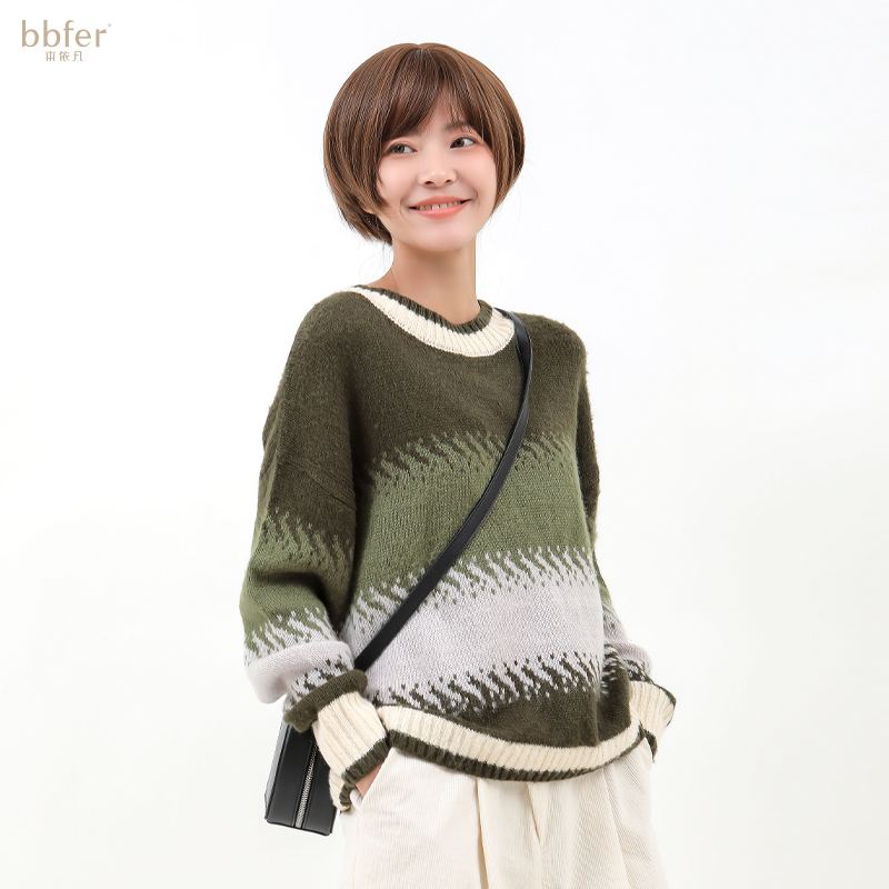 【部分微瑕，N，O褪N，O焕！介意慎拍】本依凡冬季女针织衫YSSZZ0099