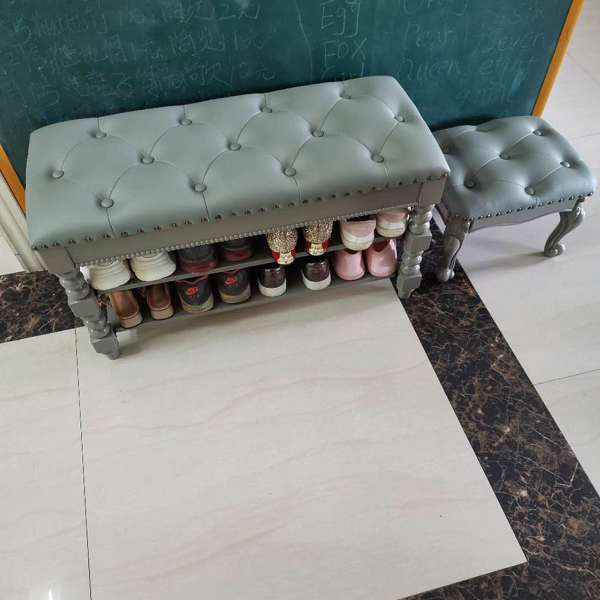 轻奢换鞋凳家用入户实木经济型可坐美式储物入户门口穿鞋凳玄关