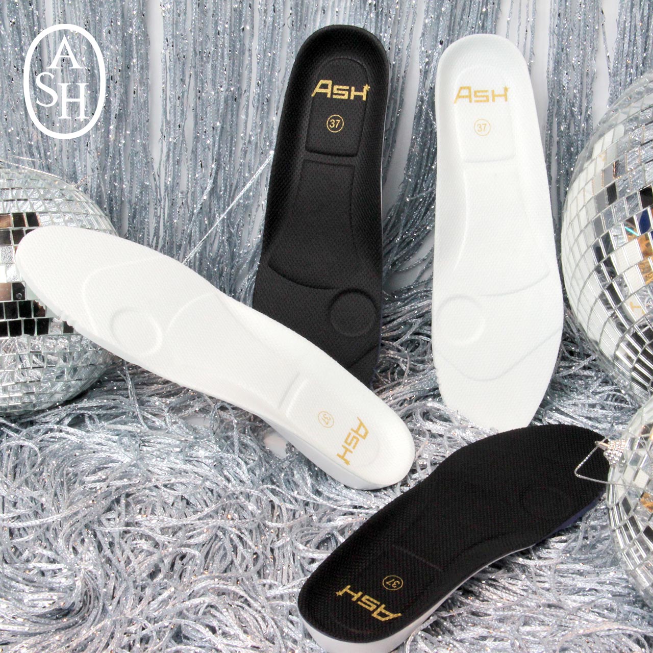 ASH加厚增高鞋垫 尺码可选 增高2.5CM白色黑色