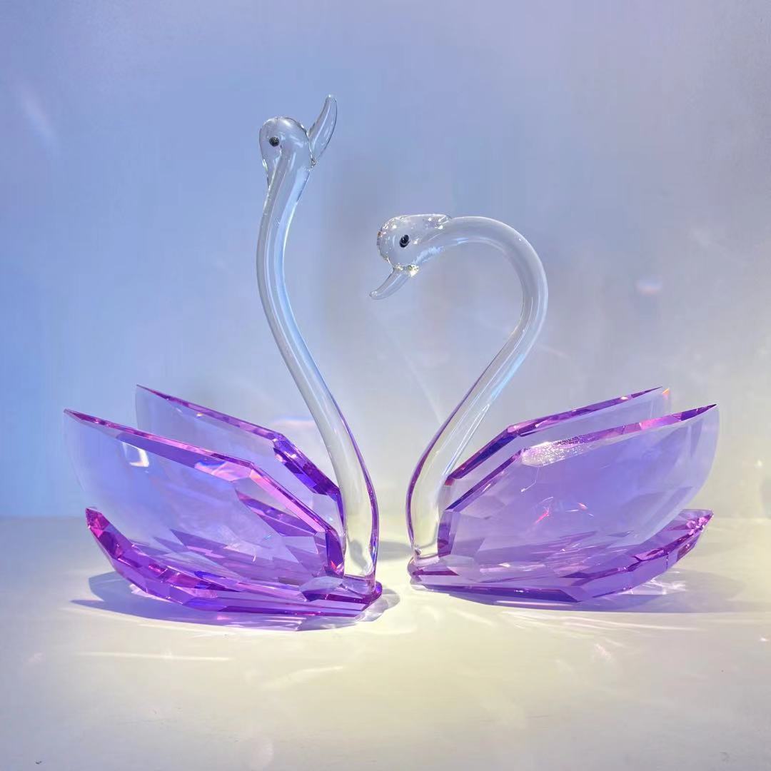 【摩登良品】K9紫天鹅设计师高定制款镂空感现代简约客厅电视柜摆件