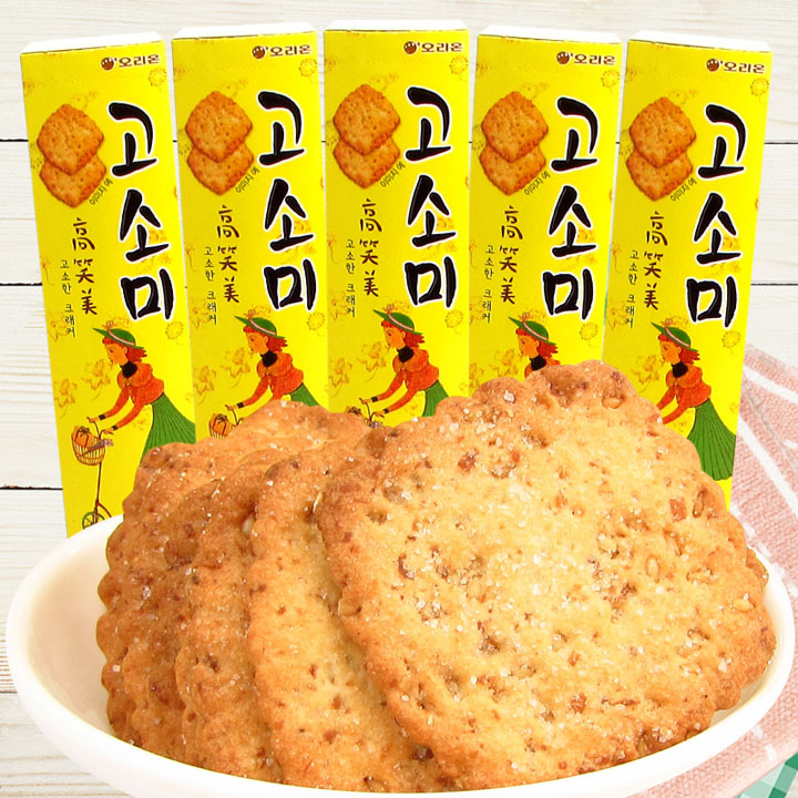 韩国进口食品好丽友高笑美饼干70g芝麻薄脆甜咸味办公室休闲零食
