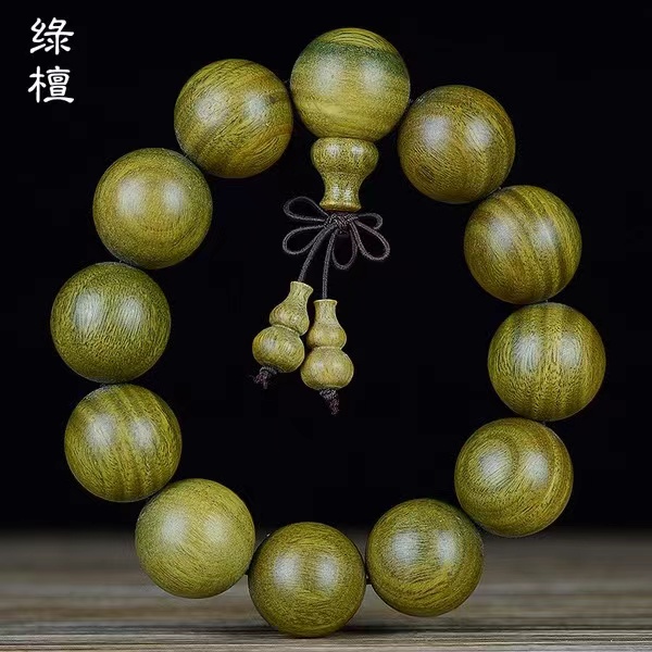 阿根廷绿檀手串 随着光线的照耀下逐渐变绿男士男款尺寸手围