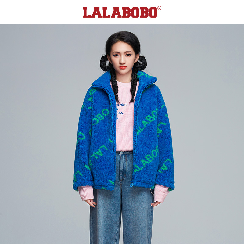 郑州（不退不换）秋冬原创复古霓虹宽松显瘦毛绒外套女L21C-WSDR15