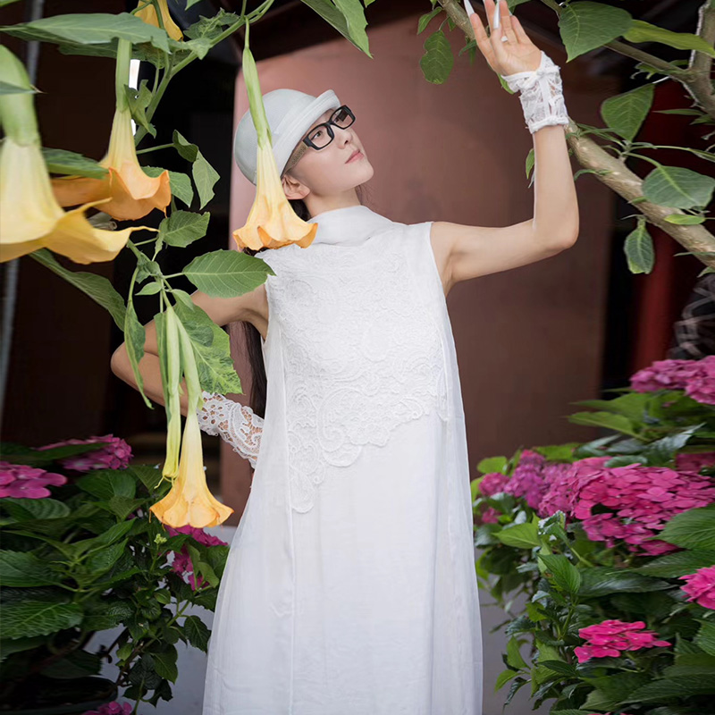 【双11同价-燕燕于飞-现货】杨丽萍雀云裳民族风显瘦无袖连衣裙夏