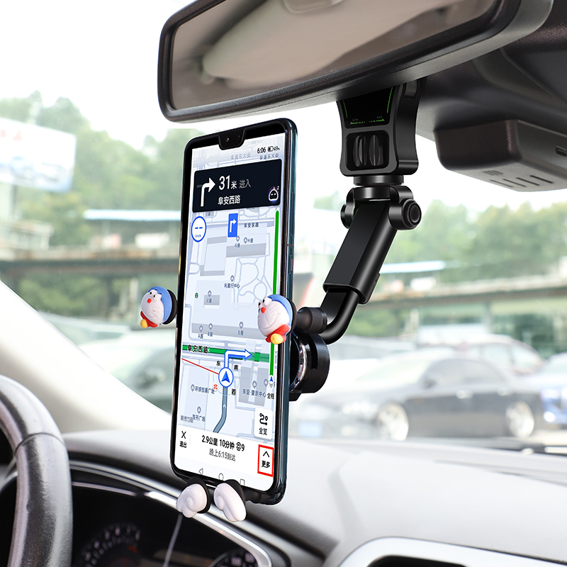 汽车车载手机车支架2022新款卡通后视镜重力固定导航支架用品大全