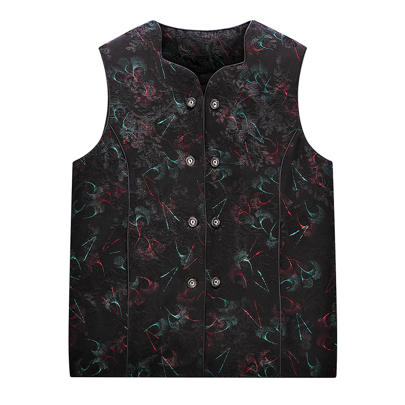 古漠望羊中老年女士羊毛背心皮毛一体羊皮马甲坎肩加厚保暖马夹冬