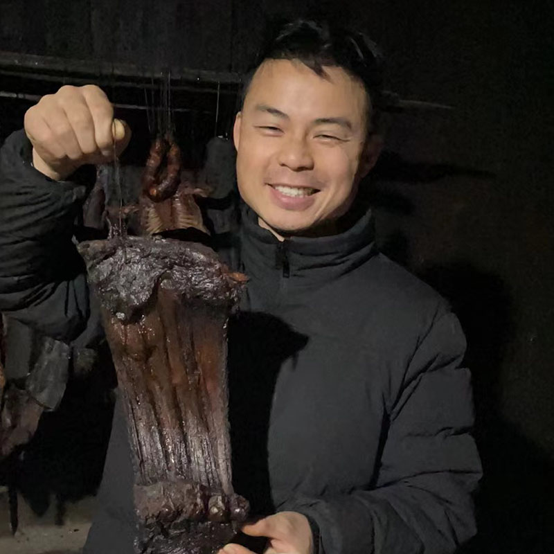 湖南本地柴火烟熏腊排骨现称