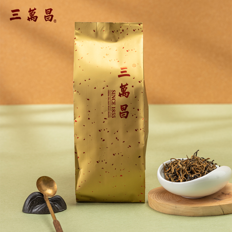 三万昌云南凤庆金丝滇红茶二级蜜香型红茶罐装茶叶2025新茶75g