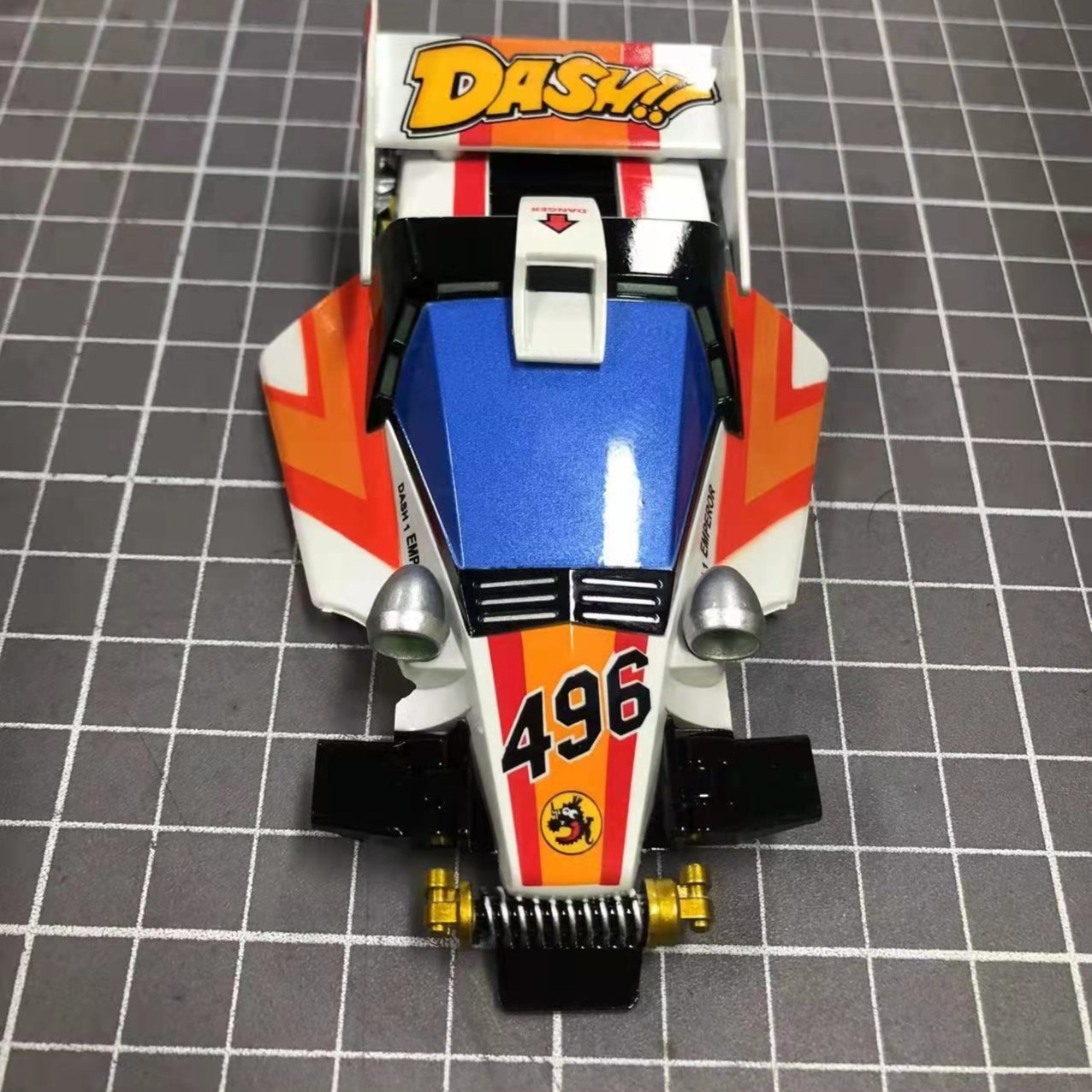 锐泽模型静态四驱小子怀旧还原动画喷漆车壳