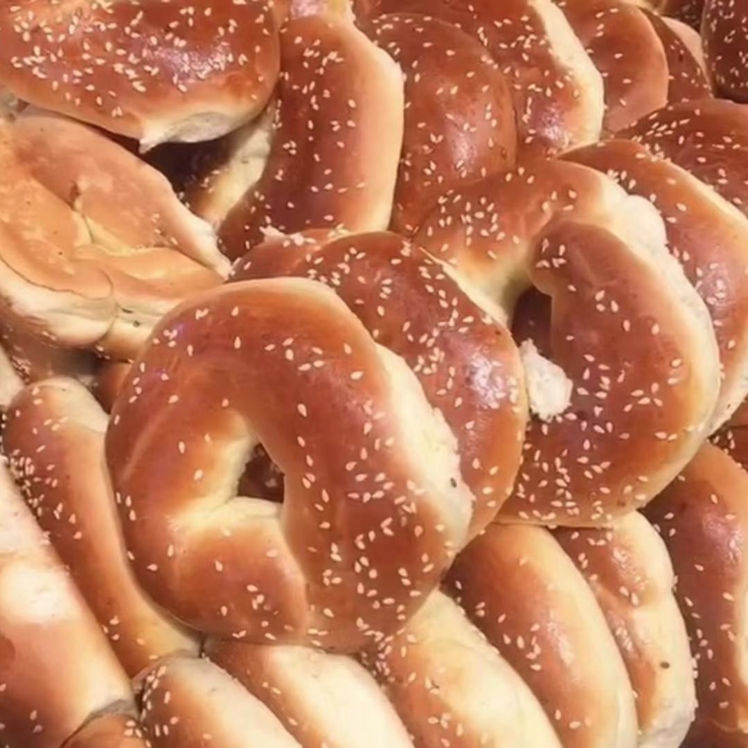 （面包圈）哈尔滨北三凯奇老式面包圈糕点小面包列巴圈童年零食发面