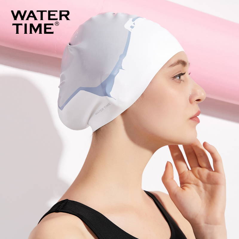WaterTime游泳帽女可爱日系韩国防水不勒头长发专用大号成人护耳