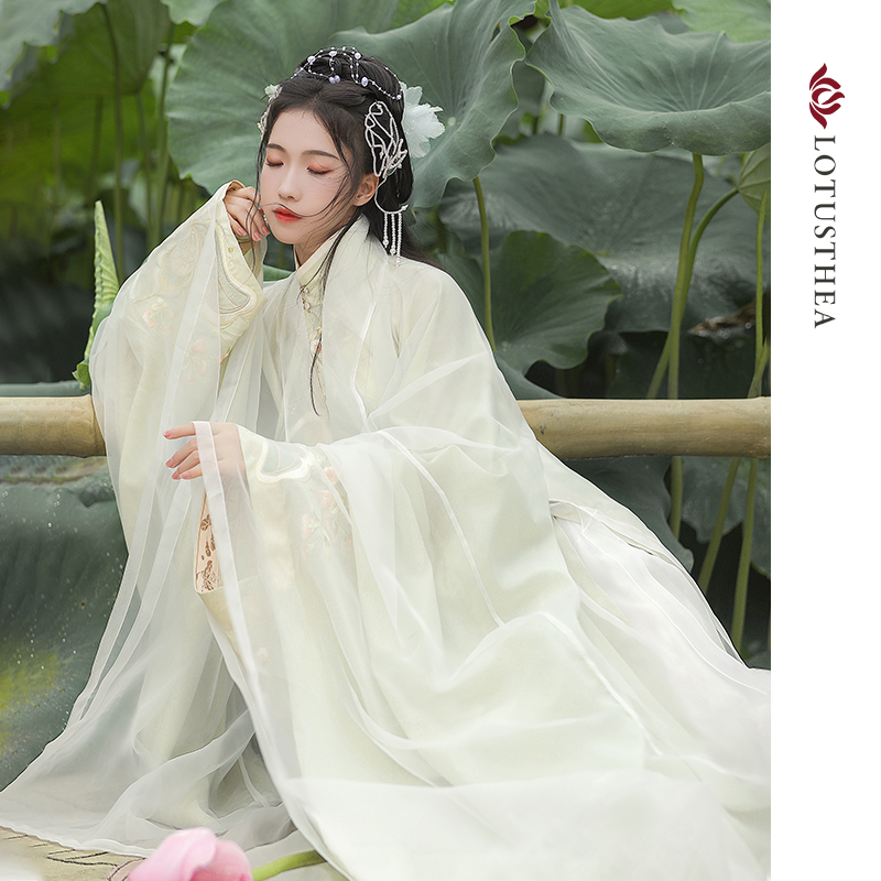 【17周年店庆】汉尚华莲拟诗将作蝶明制竖领大襟衫汉服女中国风秋