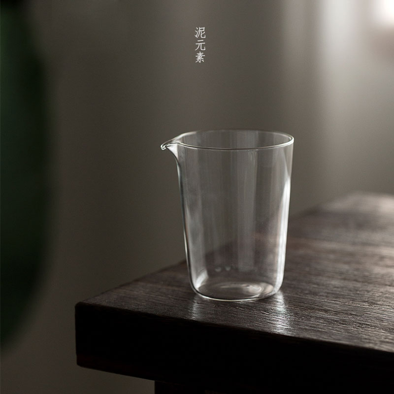 泥元素直身公道杯玻璃茶具家用分茶器茶具高透日式简约公杯