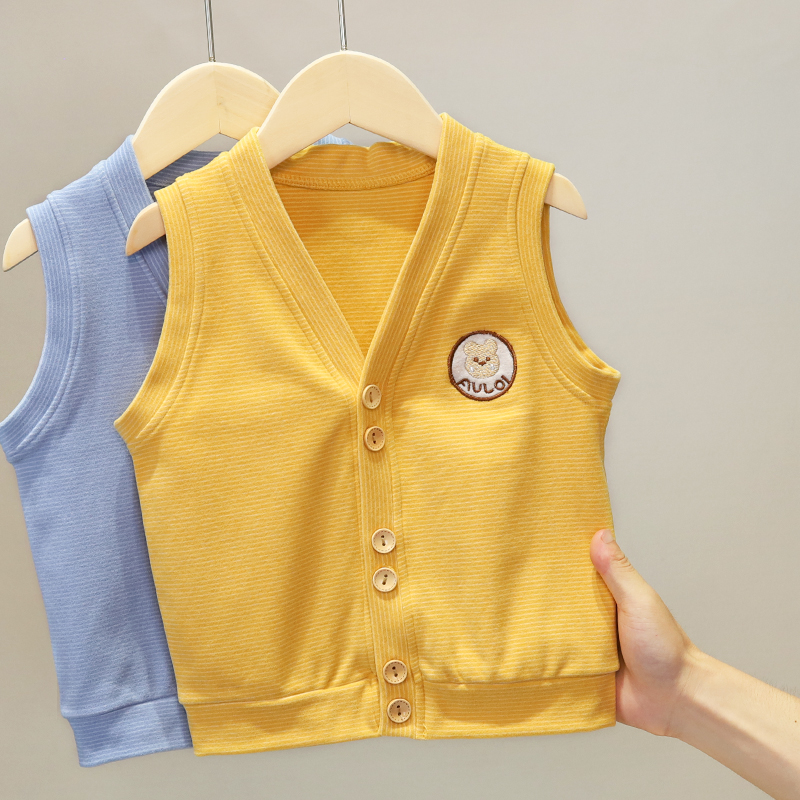 儿童女童宝宝马甲男童春秋毛线针织洋气背心薄款小童马夹 872511