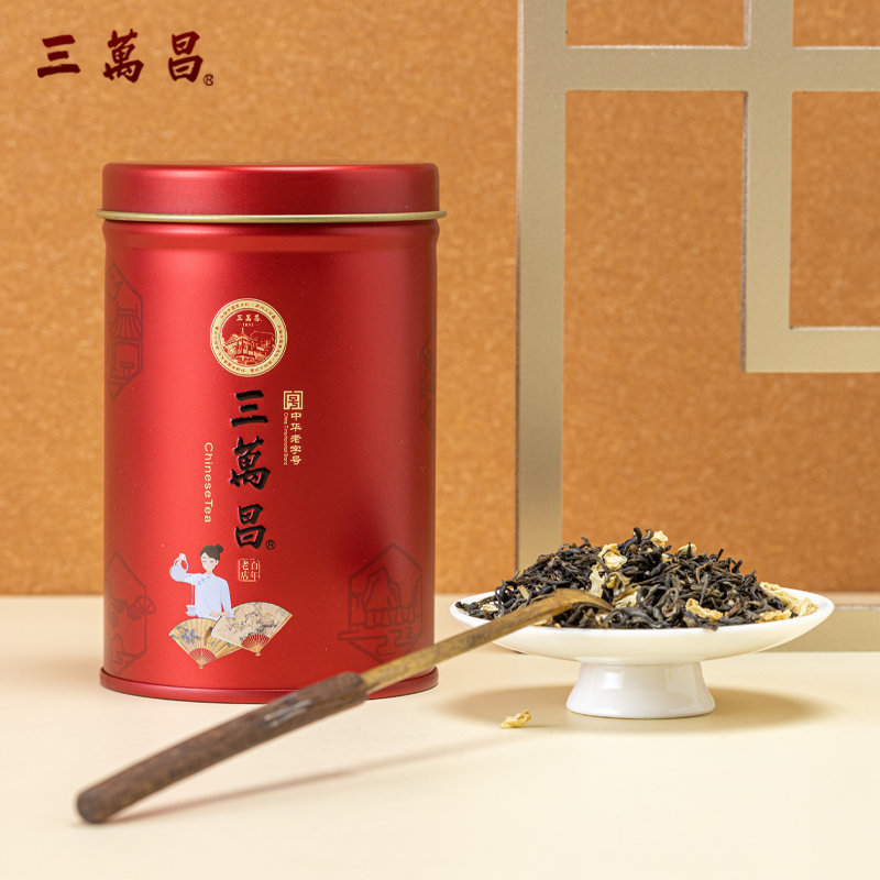 三万昌 碧螺春系列茉莉花茶茶叶散装茶茉莉碧螺浓香花草茶新茶50g