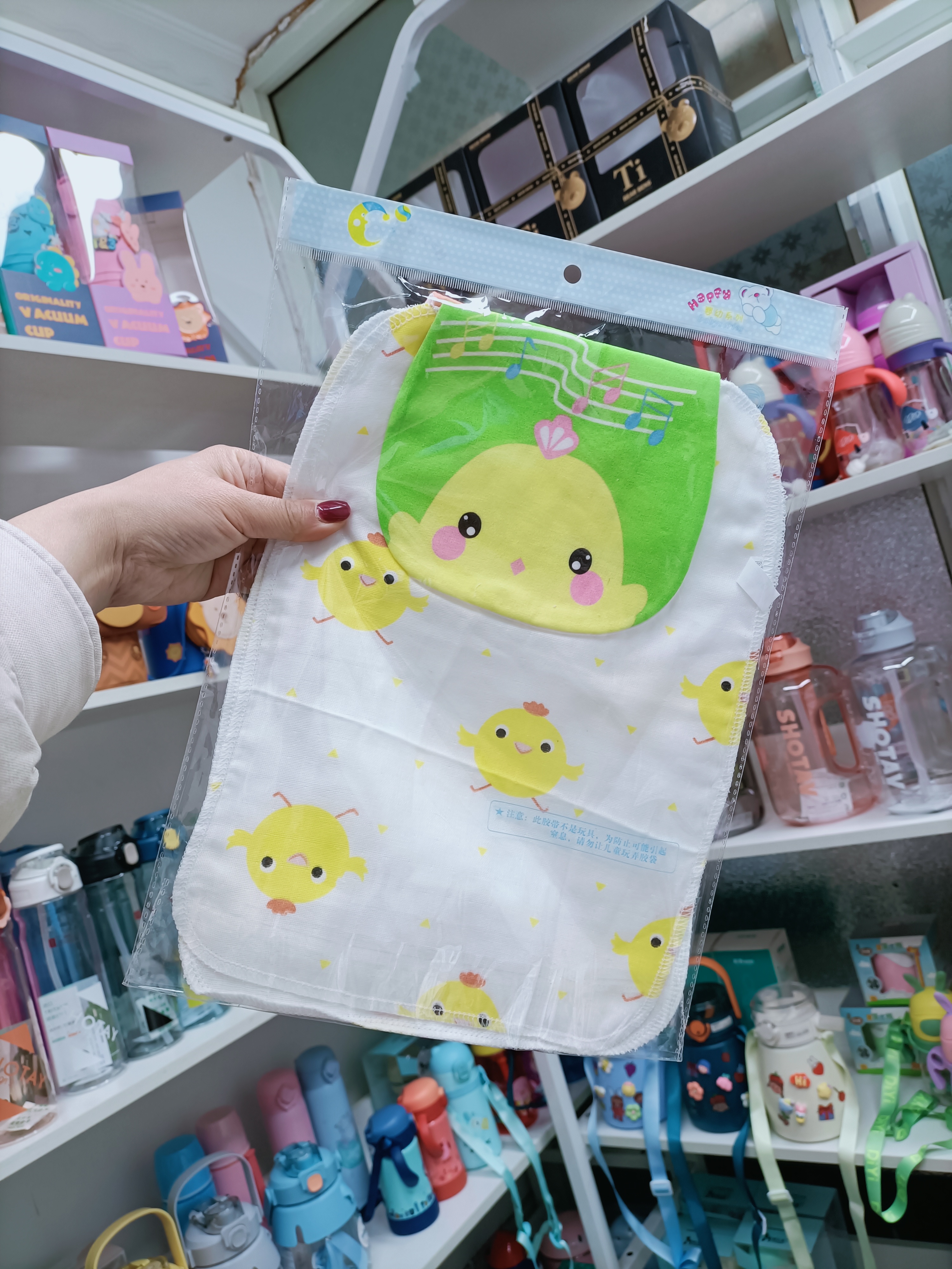 儿童幼儿园宝宝吸汗巾垫背巾4条装女童薄款大号婴幼儿小童双层