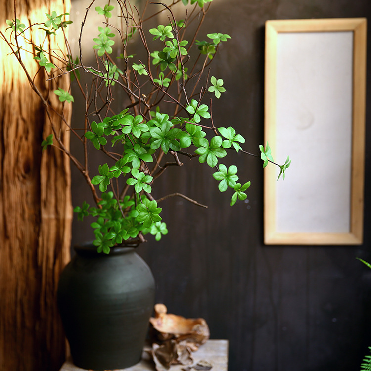 仿真吊钟马醉木植物过胶卧室绿植假树枝室内客厅服装店样板间装饰