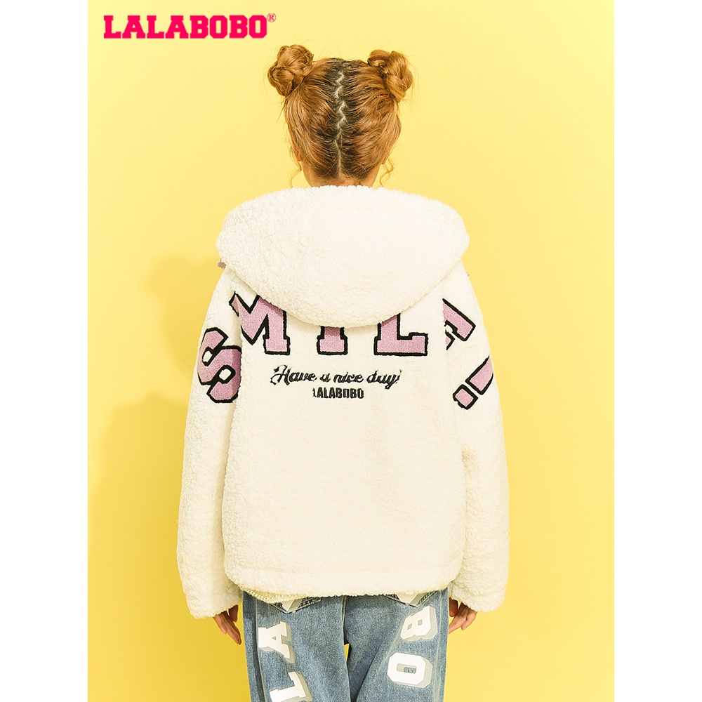 杭州（不退不换）笑脸毛巾绣宽松显瘦毛绒外套女|L21E-WSDR12