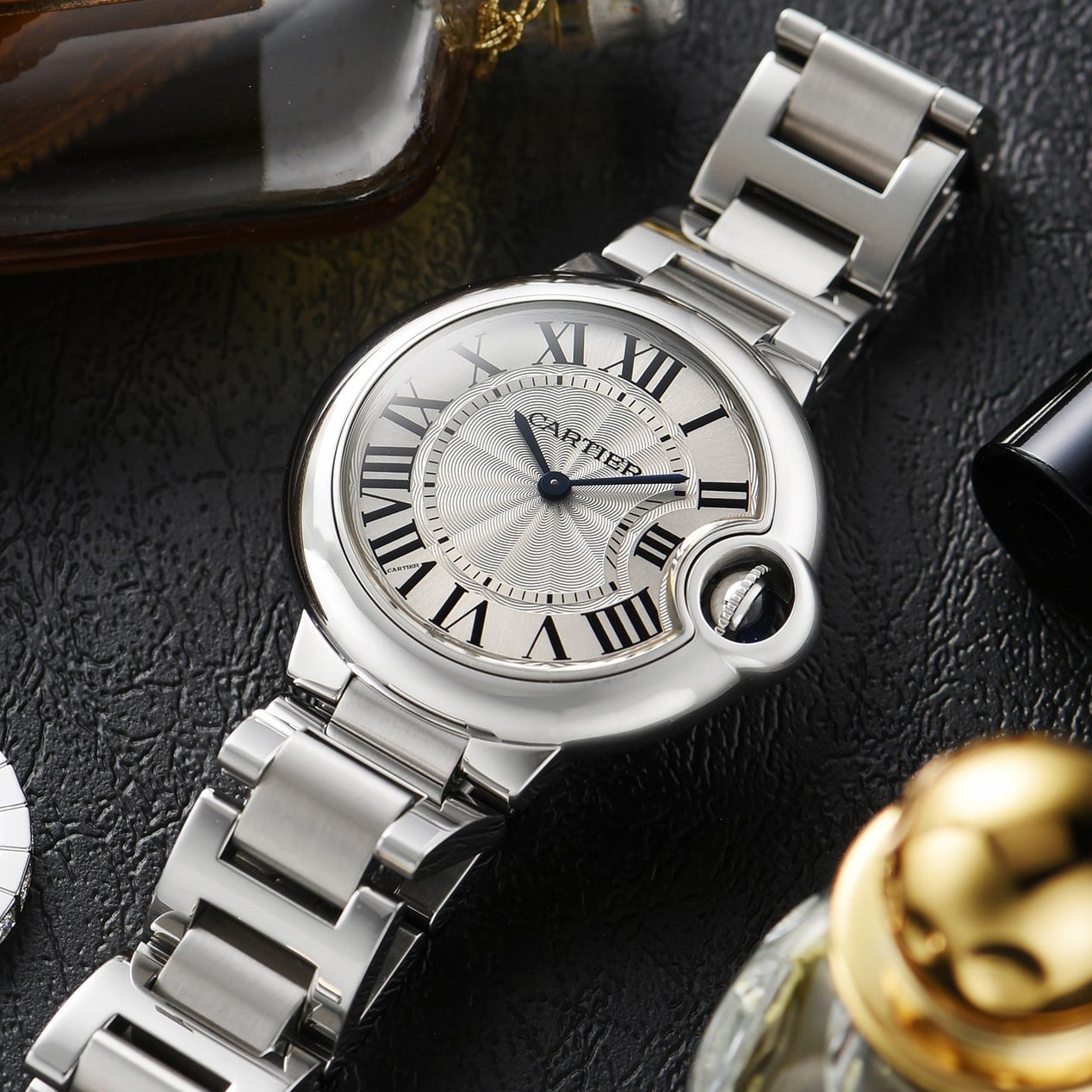 99新 Cartier/卡地亚 蓝气球/单表/精钢石英女表W6920084女士腕表