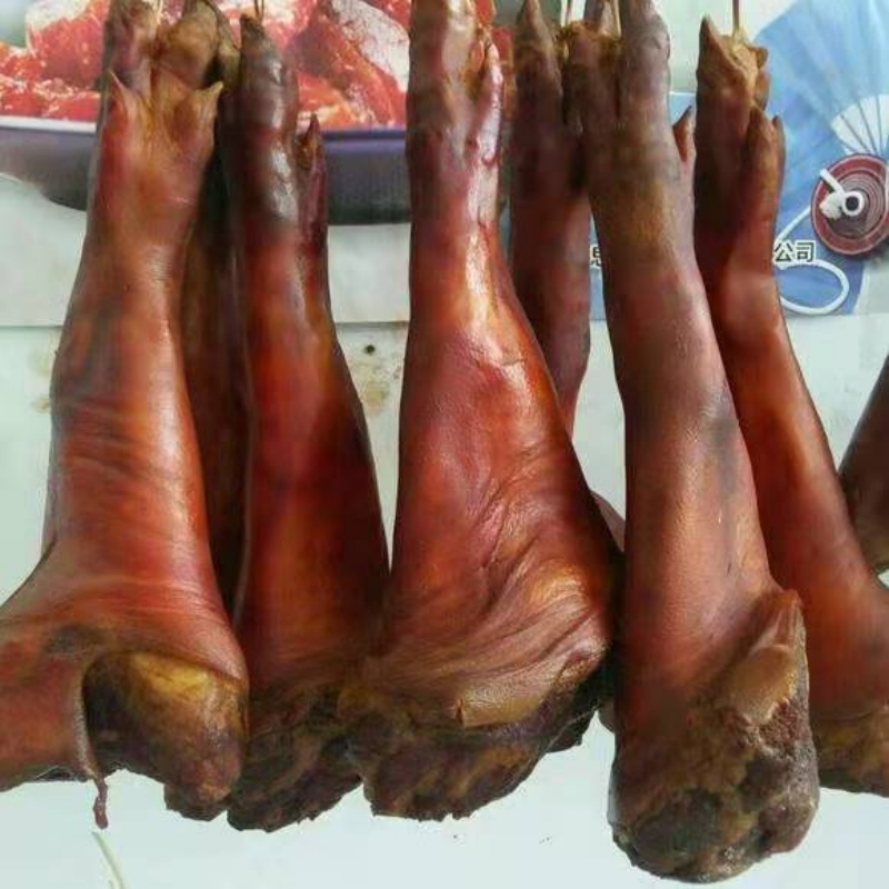 珍香川味四川西岭雪山农家柏树枝自烟熏猪脚猪蹄 500g