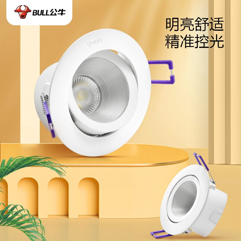 BULL/公牛官方正品LED防频闪射灯（可选）走廊过道家用客厅照明