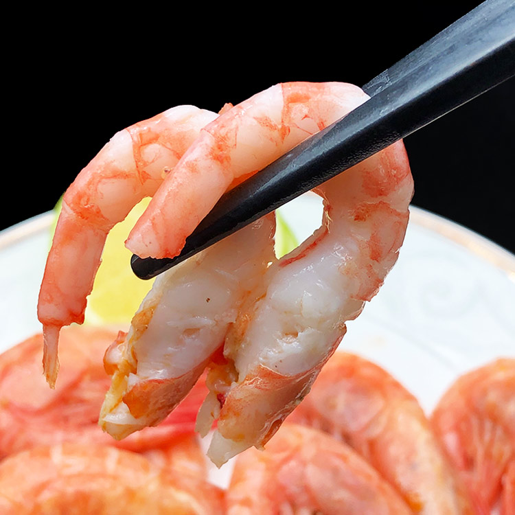 连云港发货 全头籽北极甜虾 无黑头80-100规格 2000g一盒