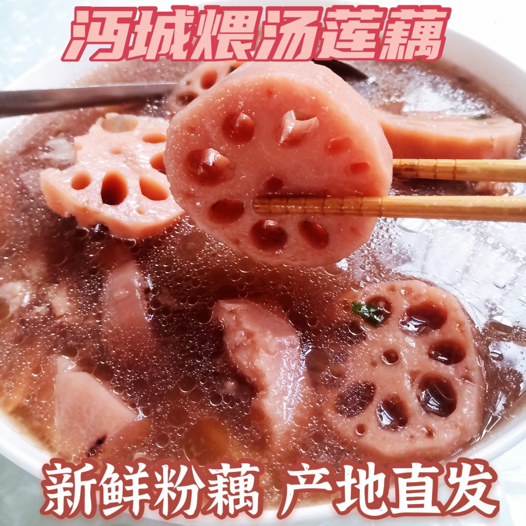 【顺丰快递】湖北粉藕煲汤莲藕蔬菜新鲜现挖九孔粉藕3斤/5斤包邮