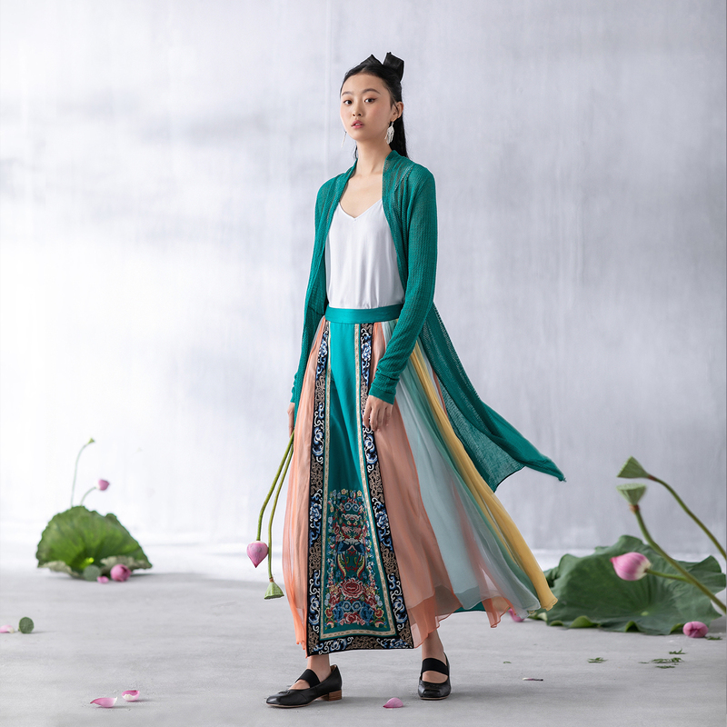 生活在左主原创百搭显瘦中长款针织开衫外套女薄款1931368上衣