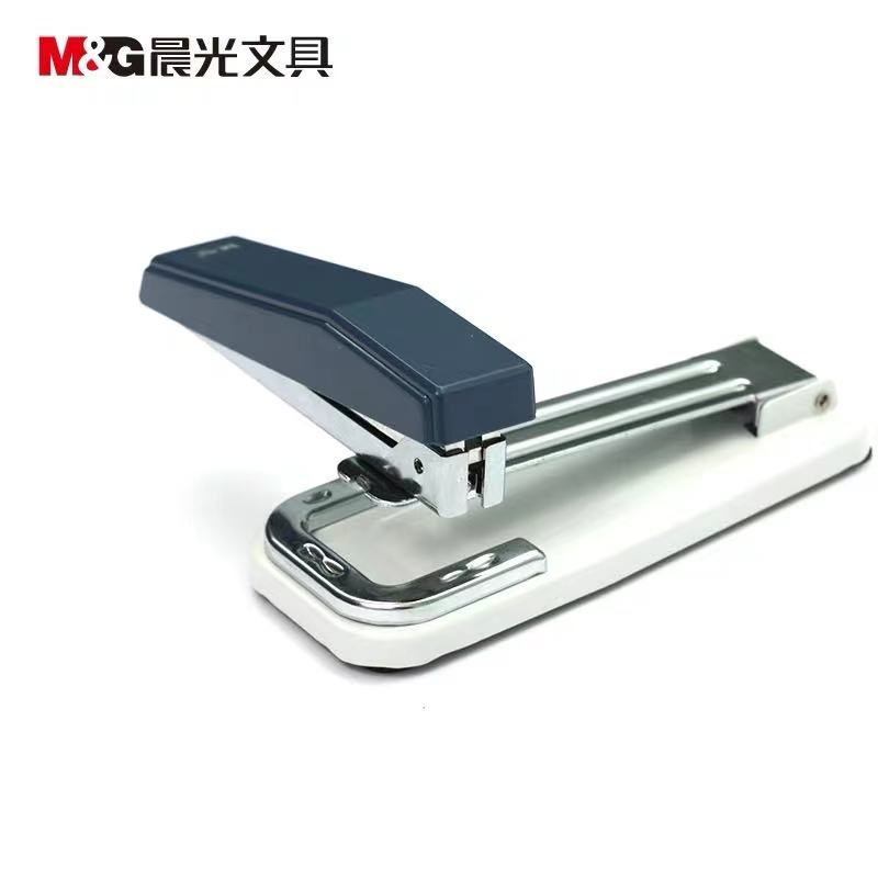 晨光文具办公用品统一订书机360°旋转省力订书器灰色