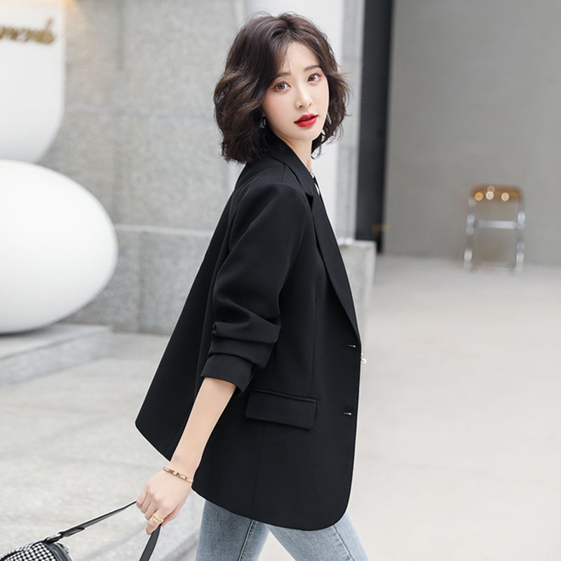 西装外套女百搭春秋韩版小西装小个子女款白色气质休闲西服洋气
