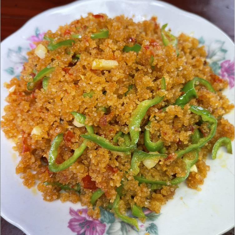 5包包邮湖北江汉平原咋胡椒下饭菜农家菜鲊辣椒广椒248克一包