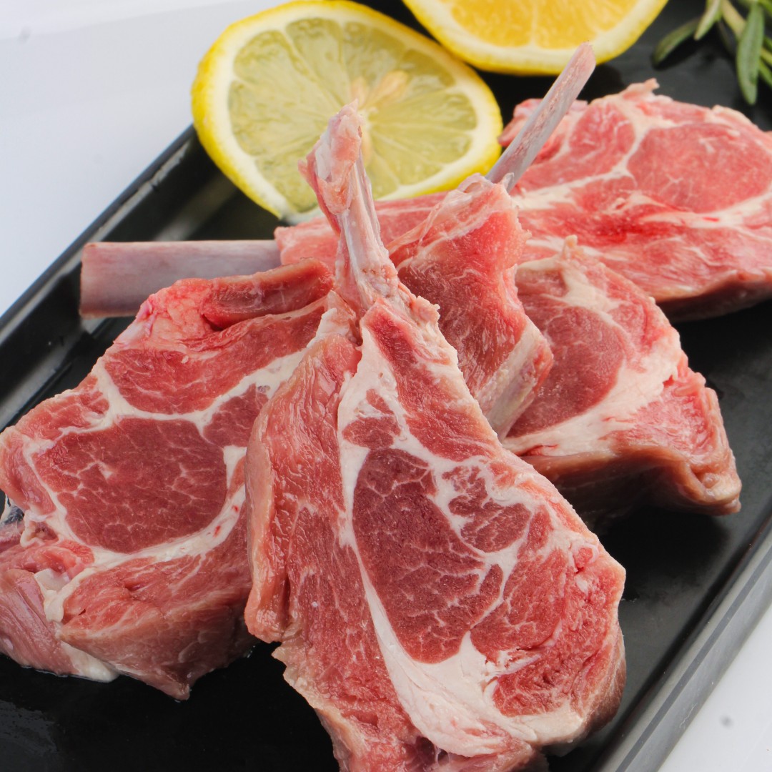 鲨小厨内蒙古原切法式羊排战斧羔羊排烧烤食材原切冷冻小羊排500g