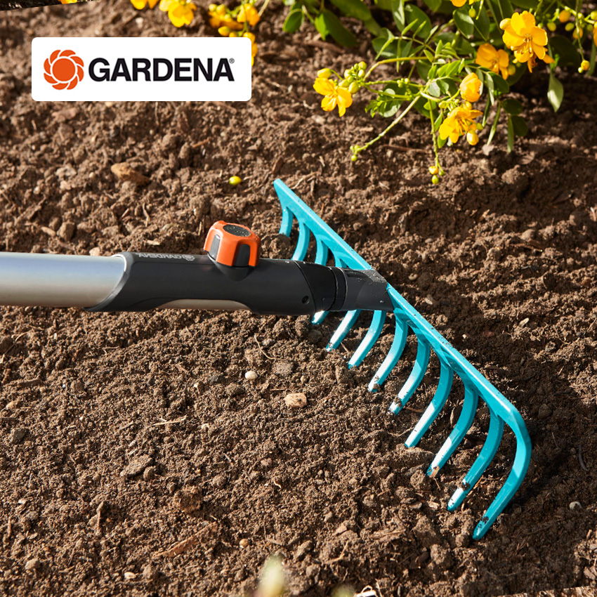 德国进口嘉丁拿GARDENA家用园艺工具耙子 花园耕地松土钉耙农具