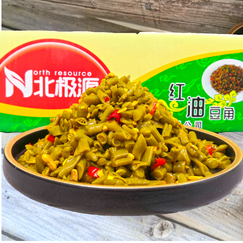 北极源红油豆角9斤脆泡豇豆酸豆角腌菜下饭香辣老坛整箱拌面酱菜